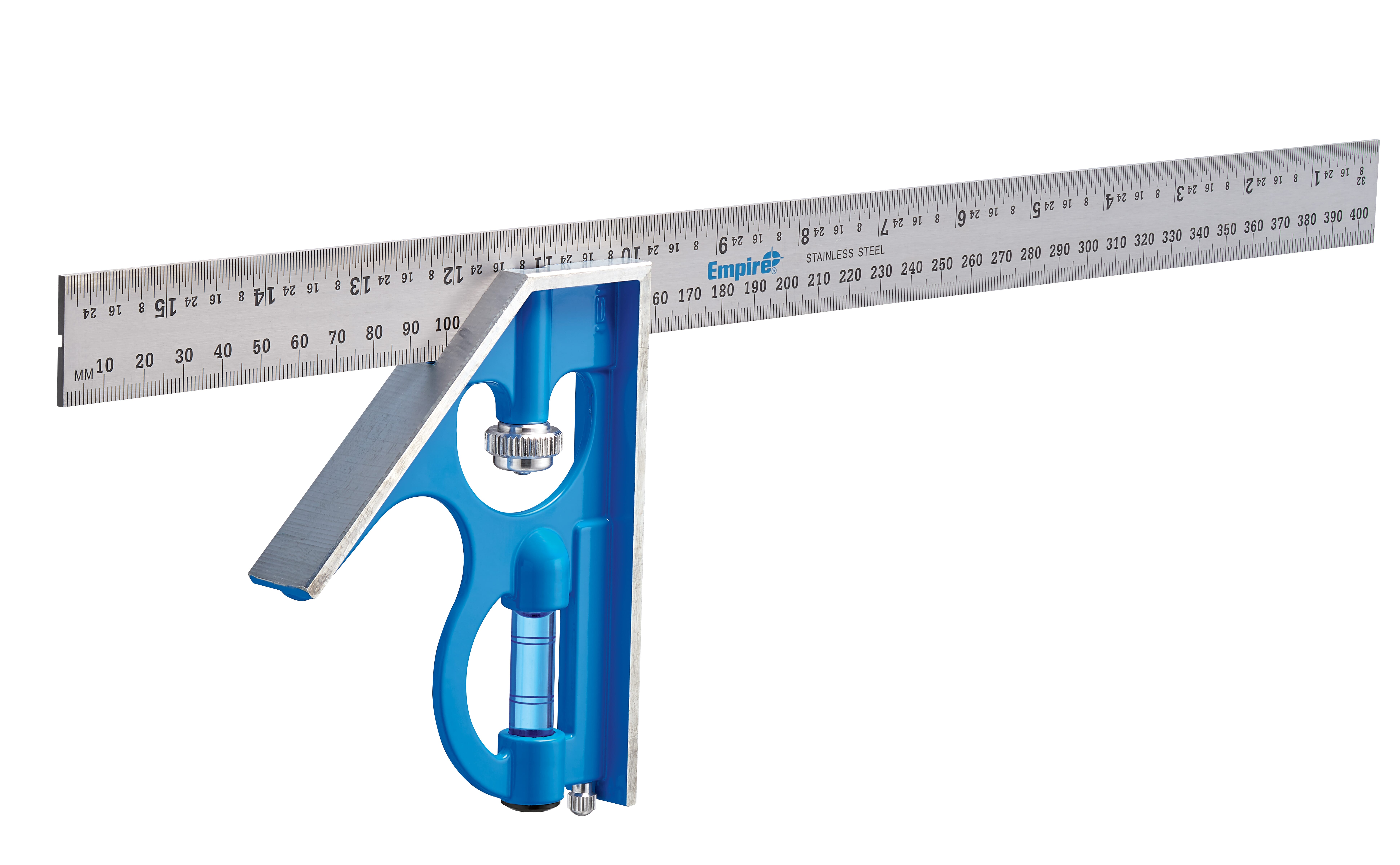Empire® True Blue® E280IM Heavy Duty Professional Combination Square, 16 in L x 5.31 in W, Stainless Steel Blade